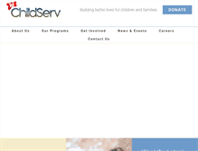 Tablet Screenshot of childserv.org